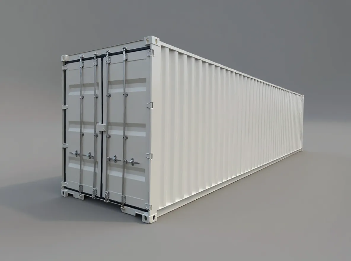 40 fods high cube container med dobbeltdør RAL 9010