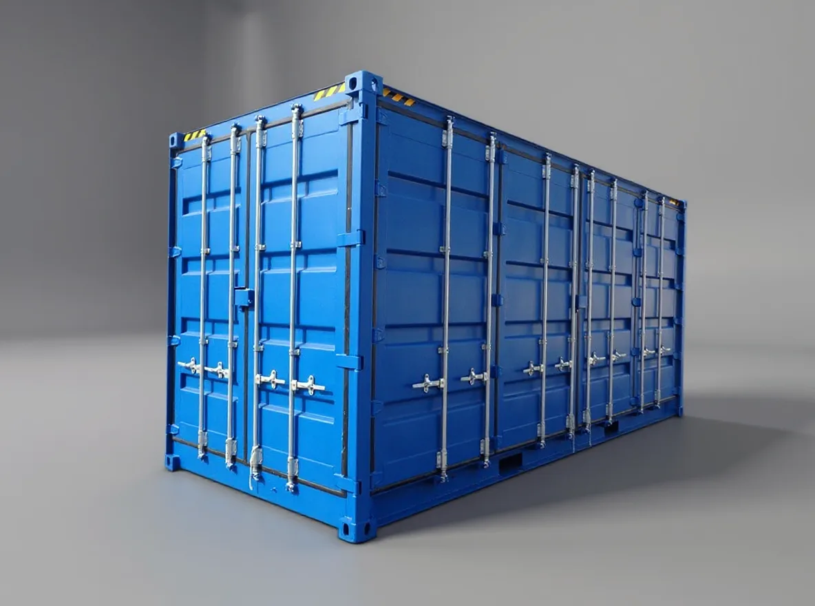 20 fots high cube-container med sidedør RAL 5010