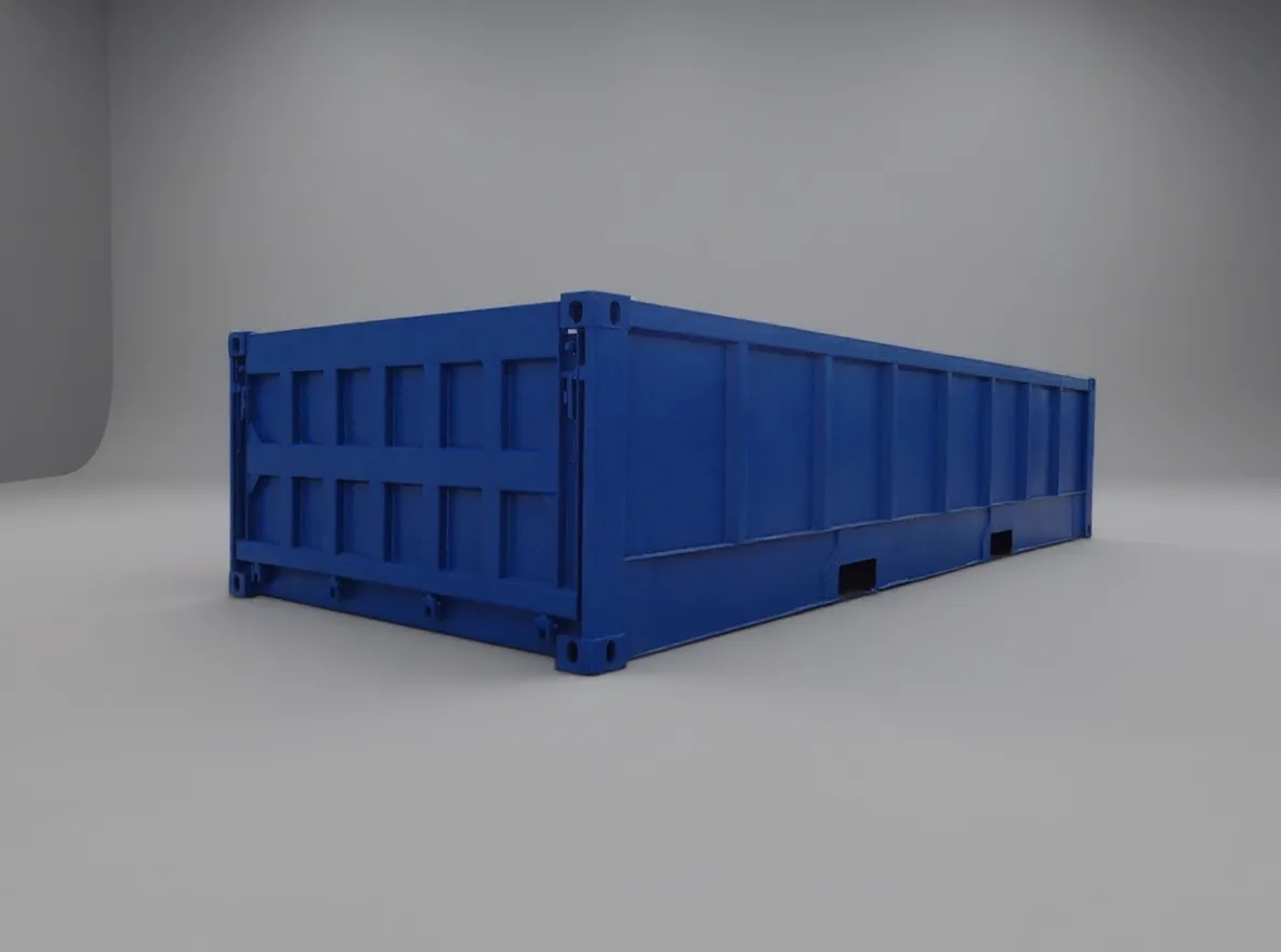 20 fods halvhøj container RAL 5010