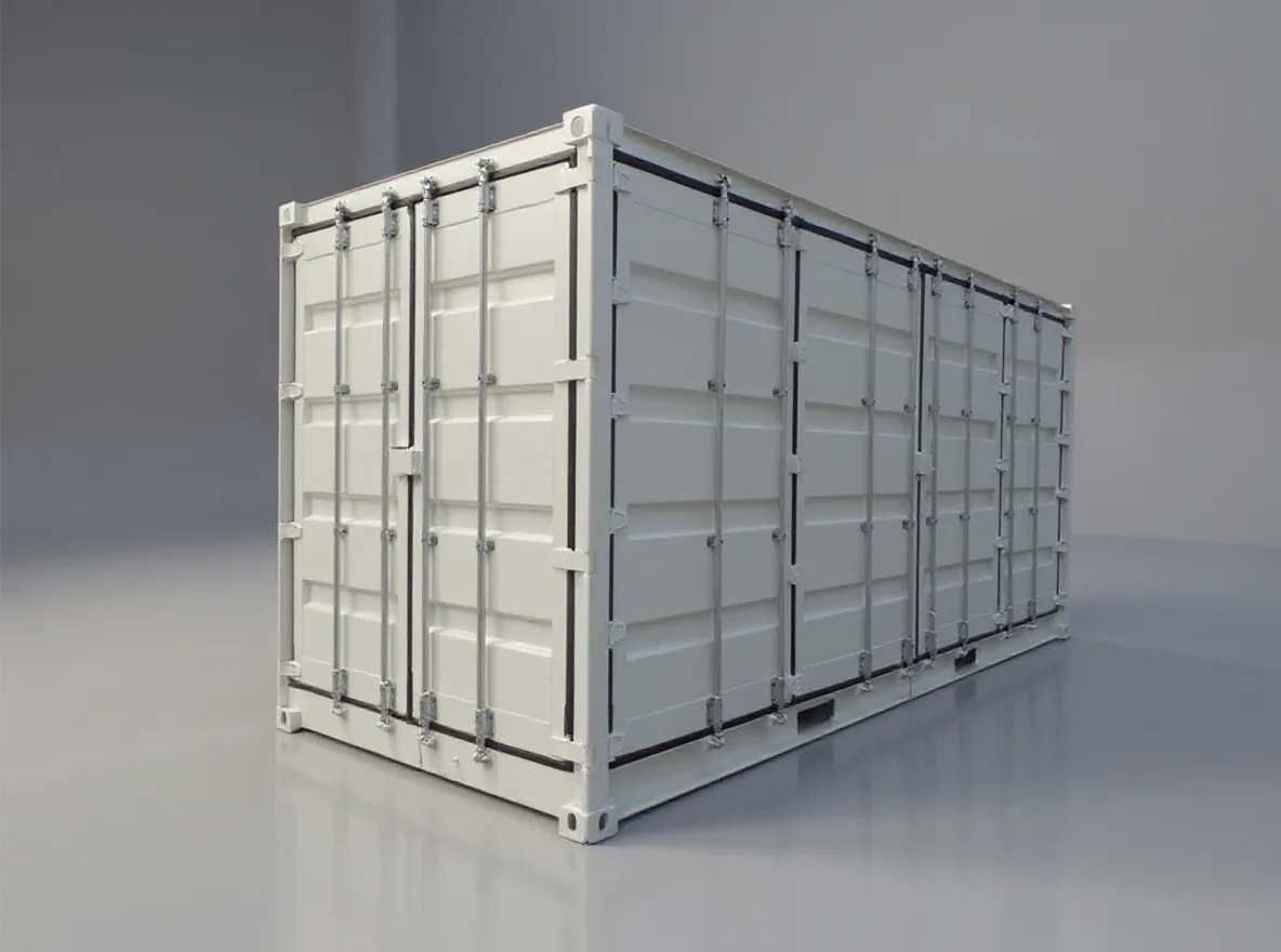 20 fots high cube-container med sidedør RAL 9010