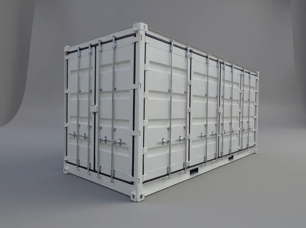 20 fods high cube container med dobbeltdør og sidedør RAL 9010