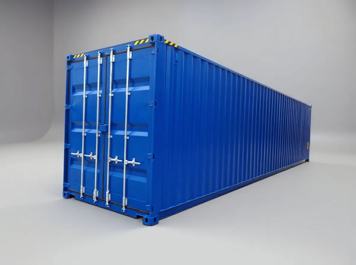 40 fods high cube container med dobbeltdør RAL 5010