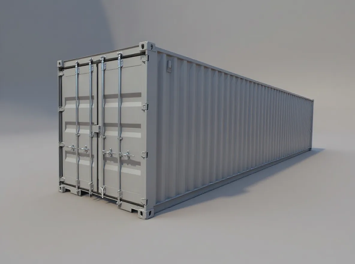 40 fots container med dobbeltdør RAL 7042