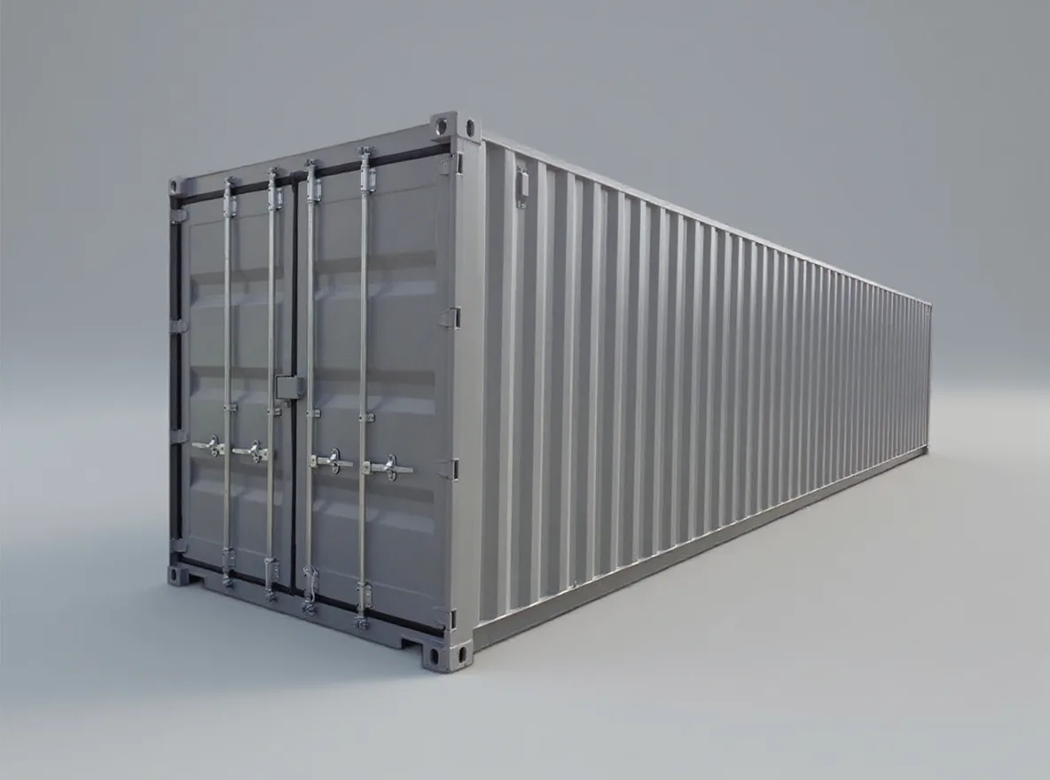 40 fots standard dry van-container RAL 7042