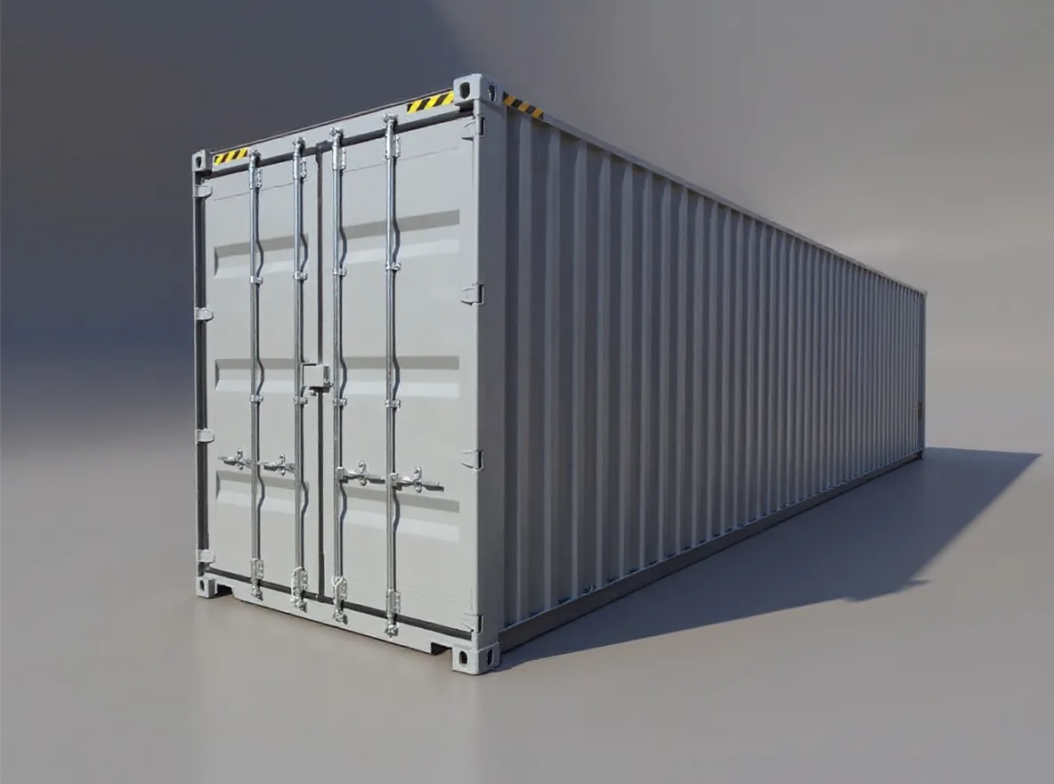 40 fods high cube container med dobbeltdør RAL 7042