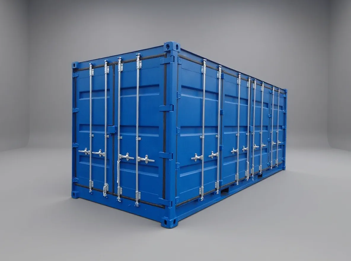 20 fots container med dobbeltdør og sidedør 2